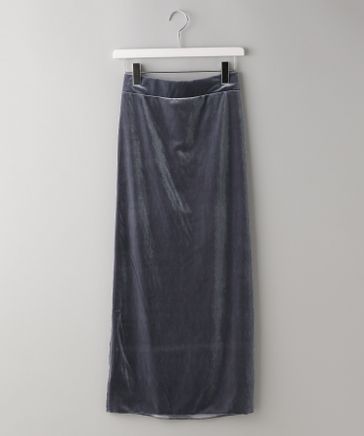 【e/rm】ベロアナロースカート