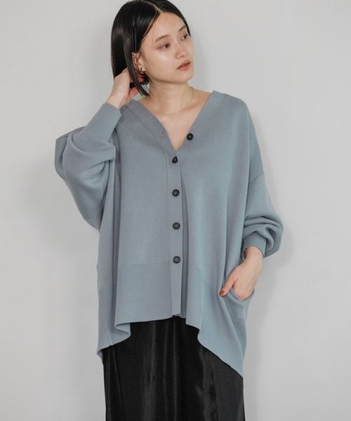 apart by lowrys WEB限定／スポンジニットBIGカーディガン ブルー FREE 福袋他 アパートバイローリーズ 183469 and ST アンドエスティ（旧ドットエスティ）