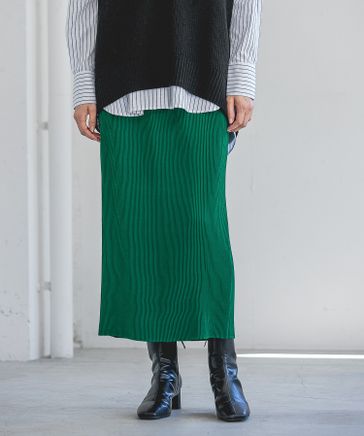 【WEB限定カラー】プリーツイージータイトスカート