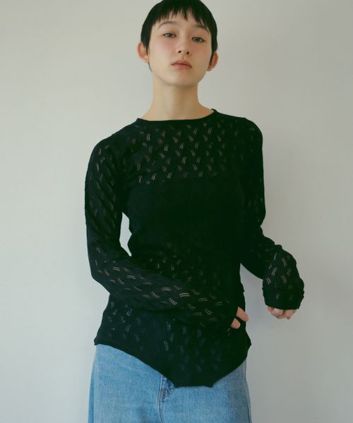 apart by lowrys 【e/rm】スカシアミアシメプルオーバー ブラック FREE スペシャルライン アパートバイローリーズ 288718 and ST アンドエスティ(旧ドットエスティ) apart by lowrys 【e/rm】スカシアミアシメプルオーバー ブラック FREE スペシャルライン アパートバイローリーズ 288718 and ST アンドエスティ(旧ドットエスティ)