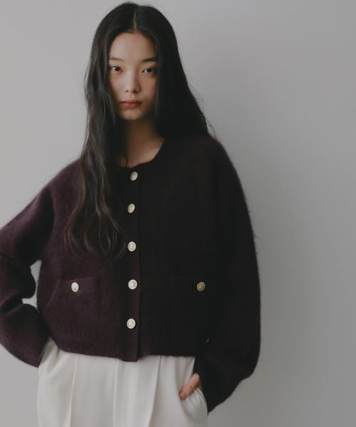 apart by lowrys CNラクーンコンキンボタンカーディガン ボルドー FREE ウィメンズインナー アパートバイローリーズ 290423 and ST アンドエスティ（旧ドットエスティ）