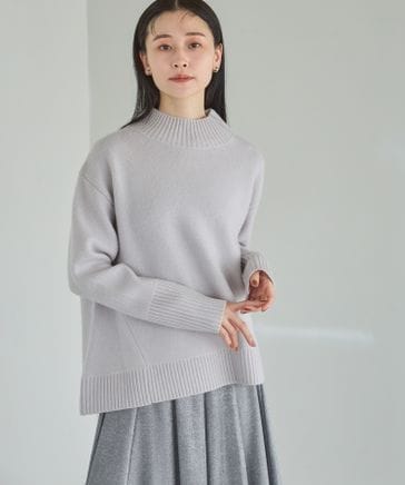 BORDERS at BALCONY ニット セーター カシミヤ 長袖 グレー カシミヤコンオフタートルニット | [公式]アパートバイ （A part by）通販