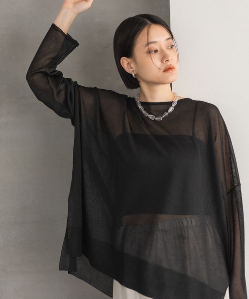 apart by lowrys シアーニットプルオーバー_長袖 ブラック FREE ウィメンズインナー アパートバイローリーズ 323274 and ST アンドエスティ(旧ドットエスティ) apart by lowrys シアーニットプルオーバー_長袖 ブラック FREE ウィメンズインナー アパートバイローリーズ 323274 and ST アンドエスティ(旧ドットエスティ)
