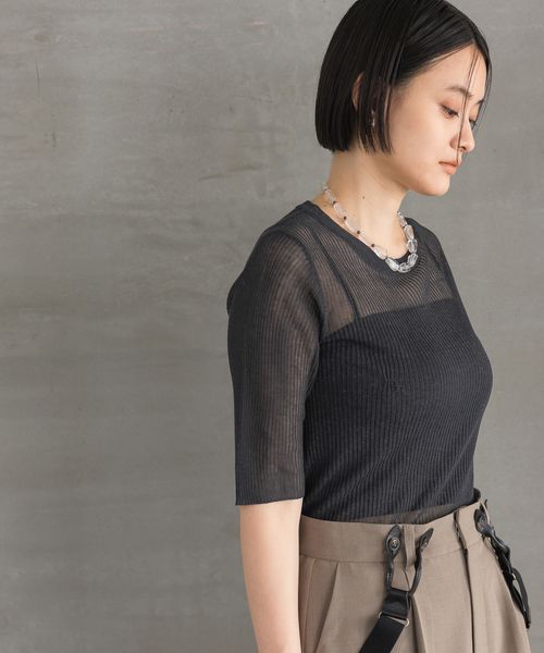 apart by lowrys シアーリブニットTEE チャコールグレー FREE ウィメンズインナー アパートバイローリーズ 490664 and ST アンドエスティ(旧ドットエスティ) apart by lowrys シアーリブニットTEE チャコールグレー FREE ウィメンズインナー アパートバイローリーズ 490664 and ST アンドエスティ(旧ドットエスティ)