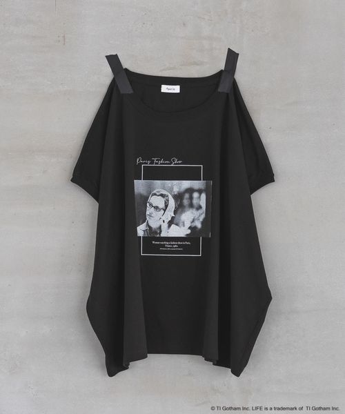 apart by lowrys 【別注】LIFE_フレンチスリーブフォトT ブラック FREE ウィメンズインナー アパートバイローリーズ 494099 and ST アンドエスティ(旧ドットエスティ) apart by lowrys 【別注】LIFE_フレンチスリーブフォトT ブラック FREE ウィメンズインナー アパートバイローリーズ 494099 and ST アンドエスティ(旧ドットエスティ)