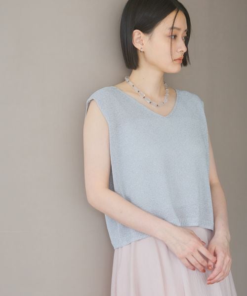 apart by lowrys ラメニットノースリーブ ライトグレー FREE ウィメンズインナー アパートバイローリーズ 495517 and ST アンドエスティ(旧ドットエスティ) apart by lowrys ラメニットノースリーブ ライトグレー FREE ウィメンズインナー アパートバイローリーズ 495517 and ST アンドエスティ(旧ドットエスティ)