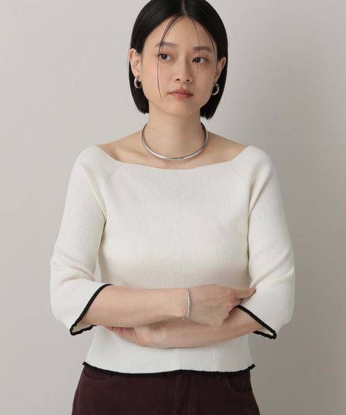 apart by lowrys オフショルボーダーニットプルオーバー オフホワイト FREE ウィメンズインナー アパートバイローリーズ 495519 and ST アンドエスティ(旧ドットエスティ) apart by lowrys オフショルボーダーニットプルオーバー オフホワイト FREE ウィメンズインナー アパートバイローリーズ 495519 and ST アンドエスティ(旧ドットエスティ)