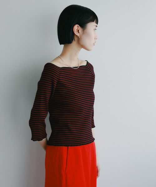 apart by lowrys オフショルボーダーニットプルオーバー レッド FREE ウィメンズインナー アパートバイローリーズ 495519 and ST アンドエスティ(旧ドットエスティ) apart by lowrys オフショルボーダーニットプルオーバー レッド FREE ウィメンズインナー アパートバイローリーズ 495519 and ST アンドエスティ(旧ドットエスティ)