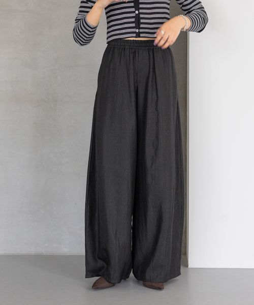 apart by lowrys 【あいか企画・TALLサイズ展開】サテンバルーンイージーパンツ ブラック FREE 福袋他 アパートバイローリーズ 496375 and ST アンドエスティ（旧ドットエスティ）