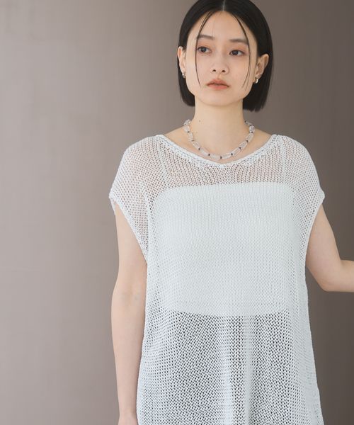 apart by lowrys リネンコンメッシュプルオーバーフレンチスリーブ オフホワイト FREE ウィメンズインナー アパートバイローリーズ 499965 and ST アンドエスティ(旧ドットエスティ) apart by lowrys リネンコンメッシュプルオーバーフレンチスリーブ オフホワイト FREE ウィメンズインナー アパートバイローリーズ 499965 and ST アンドエスティ(旧ドットエスティ)