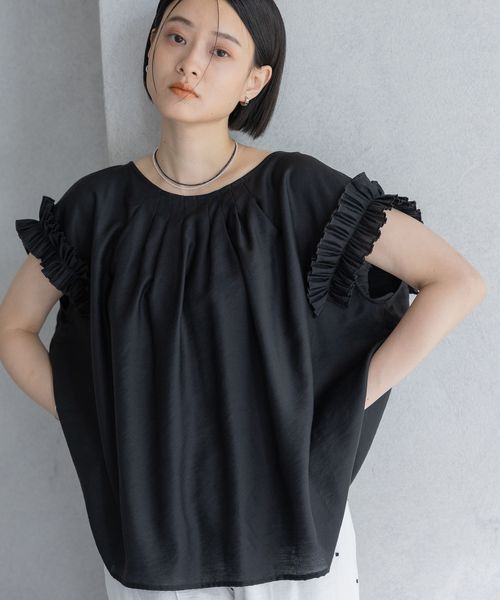 apart by lowrys フリルスリーブブラウス ブラック FREE ウィメンズインナー アパートバイローリーズ 573158 and ST アンドエスティ(旧ドットエスティ) apart by lowrys フリルスリーブブラウス ブラック FREE ウィメンズインナー アパートバイローリーズ 573158 and ST アンドエスティ(旧ドットエスティ)