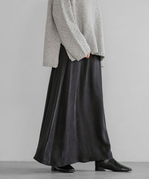 apart by lowrys キュプラナロースカート ブラック S ウィメンズボトムス アパートバイローリーズ 581396 and ST アンドエスティ（旧ドットエスティ）