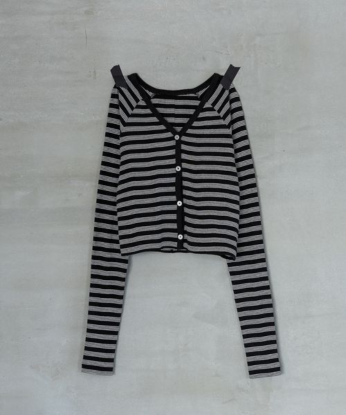 apart by lowrys 【別注】millerボーダーVネックカーディガン ブラック FREE ウィメンズインナー アパートバイローリーズ 583806 and ST アンドエスティ(旧ドットエスティ) apart by lowrys 【別注】millerボーダーVネックカーディガン ブラック FREE ウィメンズインナー アパートバイローリーズ 583806 and ST アンドエスティ(旧ドットエスティ)