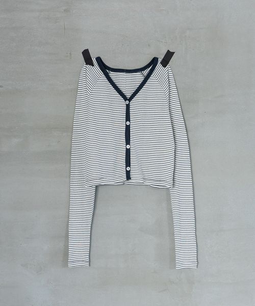 apart by lowrys 【別注】millerボーダーVネックカーディガン ネイビー FREE ウィメンズインナー アパートバイローリーズ 583806 and ST アンドエスティ(旧ドットエスティ) apart by lowrys 【別注】millerボーダーVネックカーディガン ネイビー FREE ウィメンズインナー アパートバイローリーズ 583806 and ST アンドエスティ(旧ドットエスティ)
