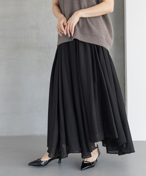 apart by lowrys イレヘムフレアスカート ブラック M ウィメンズボトムス アパートバイローリーズ 589996 and ST アンドエスティ（旧ドットエスティ）