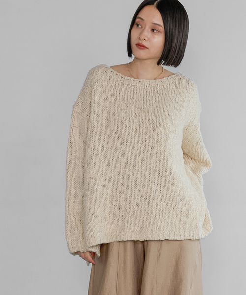 apart by lowrys スラブニットプルオーバー オフホワイト FREE ウィメンズインナー アパートバイローリーズ 599818 and ST アンドエスティ（旧ドットエスティ）