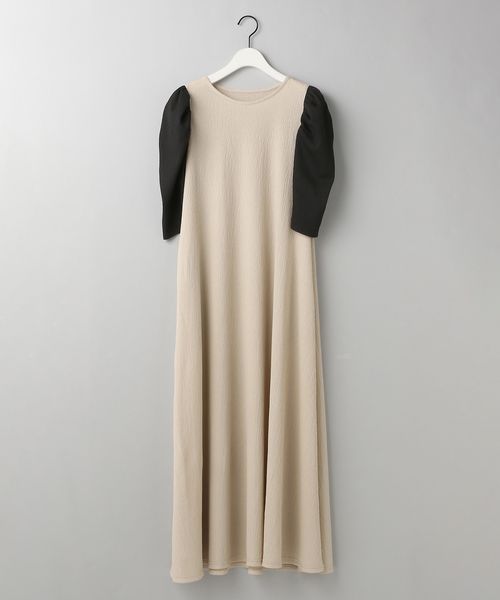 OUTLET ITEM】【e/rm】テクスチャーカタパフワンピース_5分袖
