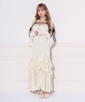 【取り外し可能】アソートアシメティアードキャミワンピース　チェリー　さくらんぼ 取り外し可能】アソートアシメティアードキャミワンピース | [公式