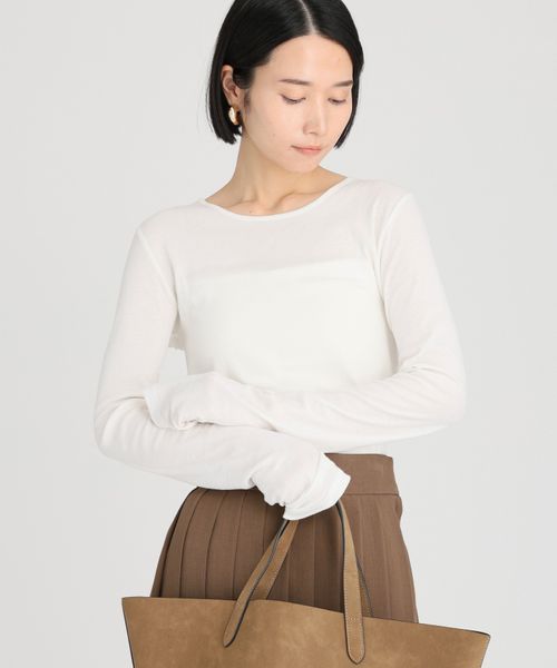 BABYLONE 【新色入荷】コットンカシミヤフライスロンT ライトグレー FREE ウィメンズインナー バビロン 147525 and ST アンドエスティ(旧ドットエスティ) BABYLONE 【新色入荷】コットンカシミヤフライスロンT ライトグレー FREE ウィメンズインナー バビロン 147525 and ST アンドエスティ(旧ドットエスティ)