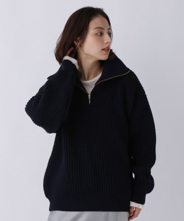 【Oldderby Knitwear】リブジッププルオーバー | [公式]バビロン