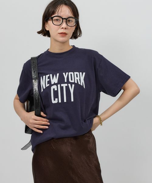 BABYLONE 【WORN FREE】NEW YORK CITY TEE ネイビー FREE ウィメンズインナー_セレクト バビロン 286726 and ST アンドエスティ(旧ドットエスティ) BABYLONE 【WORN FREE】NEW YORK CITY TEE ネイビー FREE ウィメンズインナー_セレクト バビロン 286726 and ST アンドエスティ(旧ドットエスティ)