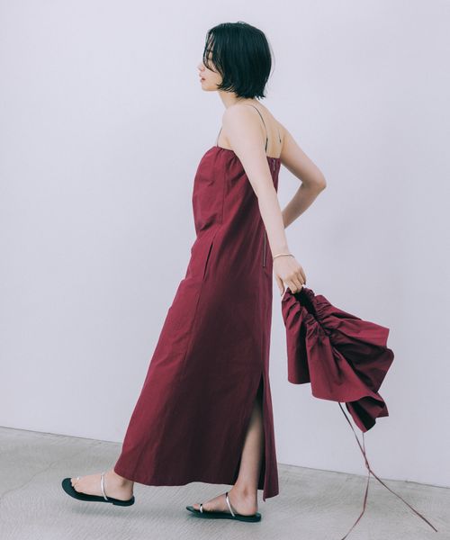 BABYLONE 【柳橋唯さんコラボアイテム】マルチWAYキャミワンピース ボルドー 34インチ ウィメンズワンピース&チュニック バビロン 329709 and ST アンドエスティ(旧ドットエスティ) BABYLONE 【柳橋唯さんコラボアイテム】マルチWAYキャミワンピース ボルドー 34インチ ウィメンズワンピース&チュニック バビロン 329709 and ST アンドエスティ(旧ドットエスティ)