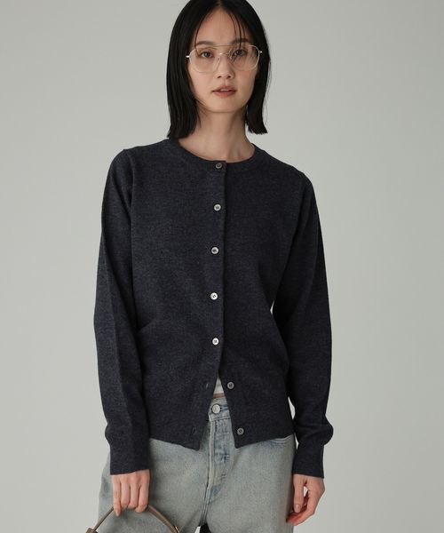 BABYLONE 【洗濯可】ウォッシャブルウールカーデ チャコールグレー FREE ウィメンズインナー バビロン 492201 and ST アンドエスティ（旧ドットエスティ）