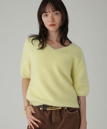 BABYLONE FOXカシミヤ2WAYプルオーバー　パープル BABYLONE FOXカシミヤ2WAYプルオーバーパープル