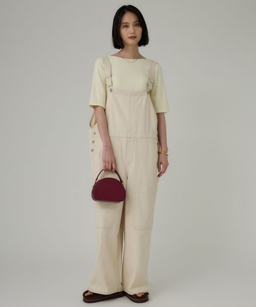 BABYLONE カツラギサロペット ベージュ FREE ウィメンズワンピース＆チュニック バビロン 499031 and ST アンドエスティ（旧ドットエスティ）