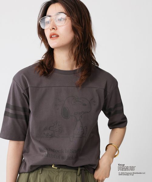BABYLONE 【PEANUTS】<別注>フットボールTシャツ チャコールグレー FREE ウィメンズインナー_サブ バビロン 572383 and ST アンドエスティ(旧ドットエスティ) BABYLONE 【PEANUTS】<別注>フットボールTシャツ チャコールグレー FREE ウィメンズインナー_サブ バビロン 572383 and ST アンドエスティ(旧ドットエスティ)