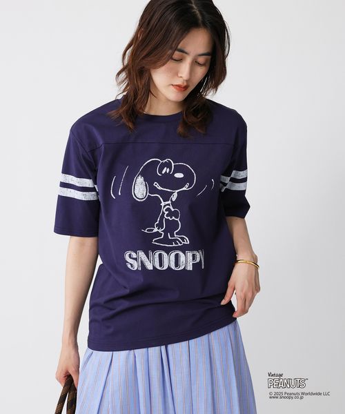 BABYLONE 【PEANUTS】<別注>フットボールTシャツ ネイビー FREE ウィメンズインナー_サブ バビロン 572383 and ST アンドエスティ(旧ドットエスティ) BABYLONE 【PEANUTS】<別注>フットボールTシャツ ネイビー FREE ウィメンズインナー_サブ バビロン 572383 and ST アンドエスティ(旧ドットエスティ)