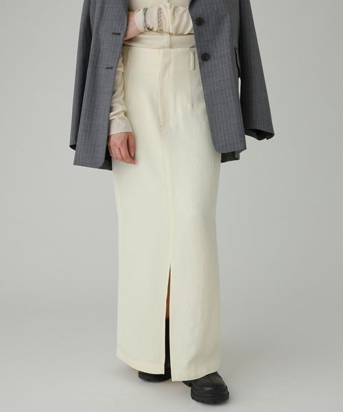 BABYLONE アセテートメローIラインスカート ベージュ 38インチ ウィメンズボトムス バビロン 574646 and ST アンドエスティ(旧ドットエスティ) BABYLONE アセテートメローIラインスカート ベージュ 38インチ ウィメンズボトムス バビロン 574646 and ST アンドエスティ(旧ドットエスティ)