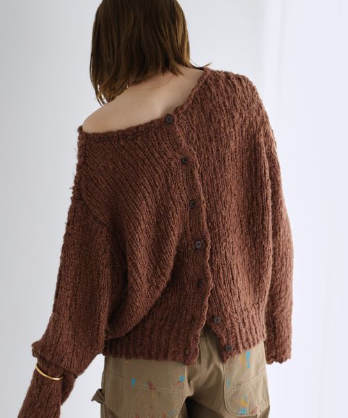 BABYLONE ローゲージニット2WAYプルオーバー ライトベージュ FREE ウィメンズインナー バビロン 576572 and ST アンドエスティ（旧ドットエスティ）