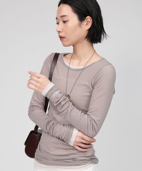 BABYLONE 【PROTAGONISTA】レイヤーカットソー ライトグレー FREE ウィメンズインナー_セレクト バビロン 576753 and ST アンドエスティ(旧ドットエスティ) BABYLONE 【PROTAGONISTA】レイヤーカットソー ライトグレー FREE ウィメンズインナー_セレクト バビロン 576753 and ST アンドエスティ(旧ドットエスティ)