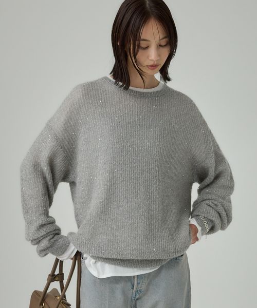 BABYLONE アゼアミモヘアシアーニット グレー FREE ウィメンズインナー バビロン 579912 and ST アンドエスティ(旧ドットエスティ) BABYLONE アゼアミモヘアシアーニット グレー FREE ウィメンズインナー バビロン 579912 and ST アンドエスティ(旧ドットエスティ)