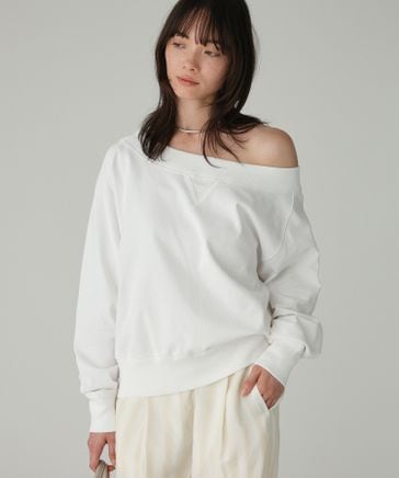 BABYLONE　ボートネック裏毛プルオーバー　4月末まで掲載 BABYLONE ボートネック裏毛プルオーバー 4月末まで掲載