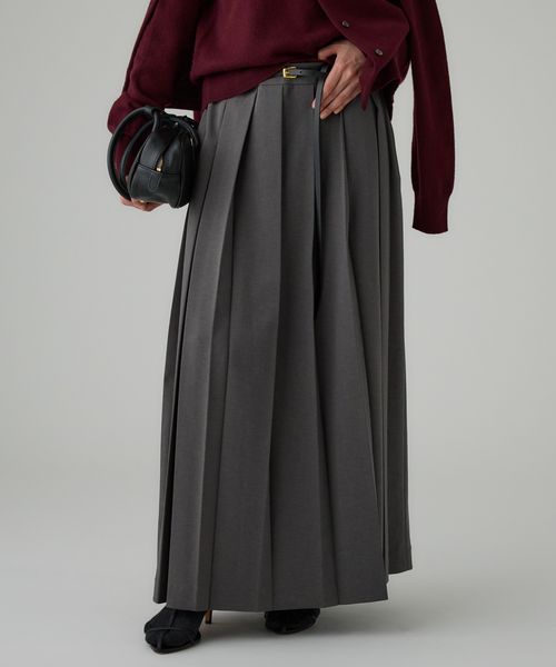 BABYLONE プリーツフレアスカート チャコールグレー 36インチ ウィメンズボトムス バビロン 591769 and ST アンドエスティ(旧ドットエスティ) BABYLONE プリーツフレアスカート チャコールグレー 36インチ ウィメンズボトムス バビロン 591769 and ST アンドエスティ(旧ドットエスティ)