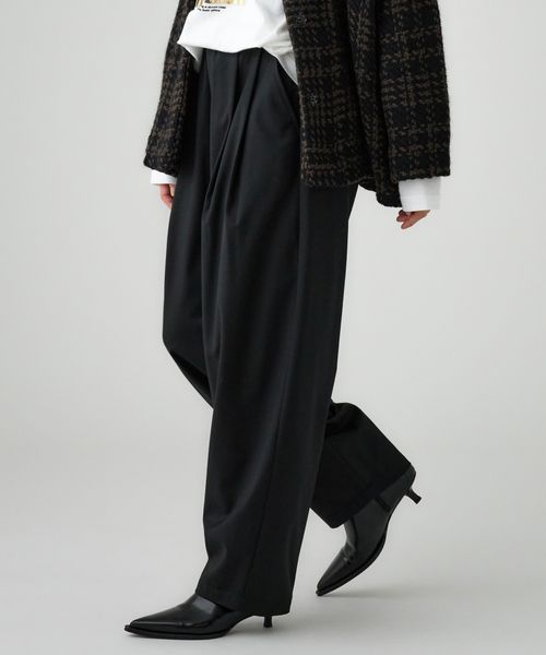 BABYLONE T/Wタックツイルパンツ シルバー 36インチ ウィメンズボトムス バビロン 593046 and ST アンドエスティ(旧ドットエスティ) BABYLONE T/Wタックツイルパンツ シルバー 36インチ ウィメンズボトムス バビロン 593046 and ST アンドエスティ(旧ドットエスティ)