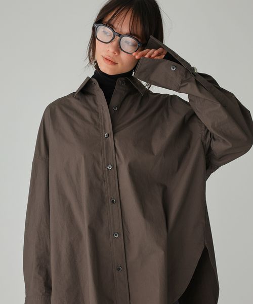 BABYLONE 【新色登場】ニュアンスオーバーシャツ ライトベージュ FREE ウィメンズインナー バビロン 594850 and ST アンドエスティ（旧ドットエスティ）