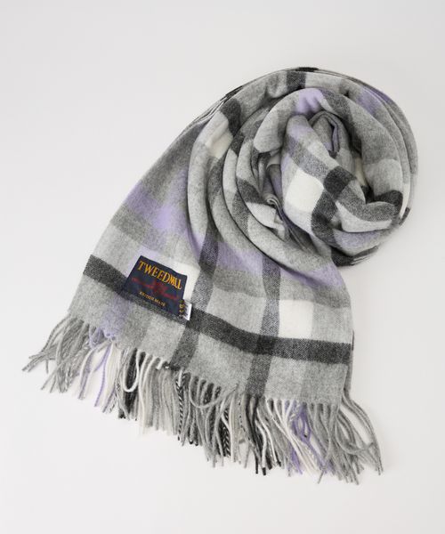 BABYLONE 【TWEEDMILL】Kneerugストール パープル FREE ウィメンズグッズ＿セレクト バビロン 596024 and ST アンドエスティ（旧ドットエスティ）