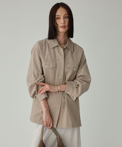 BABYLONE コットンコーデュロイシャツ ブラウン FREE ウィメンズインナー バビロン 602353 and ST アンドエスティ（旧ドットエスティ）