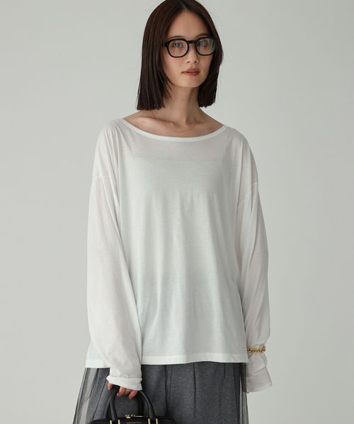 BABYLONE BIGロンT ライトグレー FREE ウィメンズインナー バビロン 604173 and ST アンドエスティ（旧ドットエスティ）