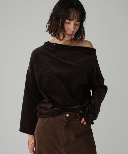 BABYLONE 【洗濯可】ベロアドレーププルオーバー ライトベージュ FREE ウィメンズインナー バビロン 607965 and ST アンドエスティ（旧ドットエスティ）