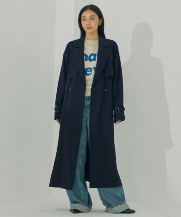 ツイルロングトレンチコート | [公式]バビロン（BABYLONE）通販 