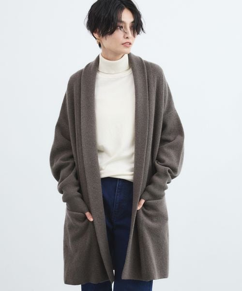 ウールカシミヤ リラックスカーデ