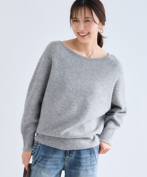 リブネック ドルマンニット