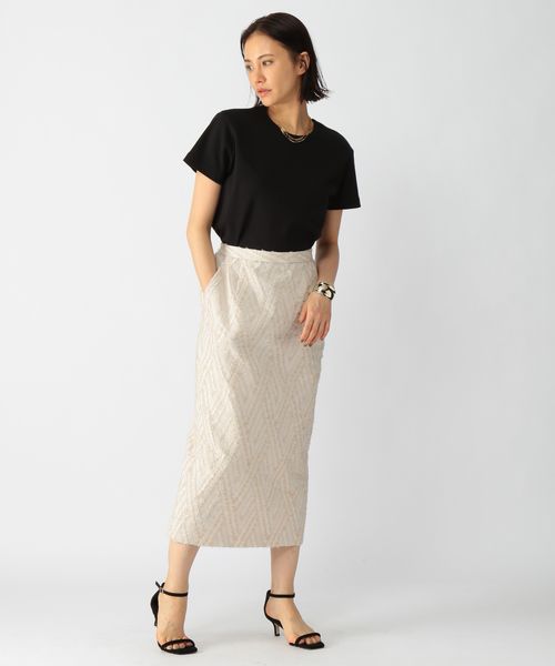【WEB限定サイズXS】カットジャガードタイトスカート