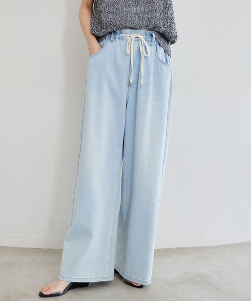 BARNYARDSTORM 【再入荷】 『VERY』YouTube紹介アイテム / ドロストワイドカットデニム ライトブルー L ウィメンズボトムス バーンヤードストーム 253562 and ST アンドエスティ(旧ドットエスティ) BARNYARDSTORM 【再入荷】 『VERY』YouTube紹介アイテム / ドロストワイドカットデニム ライトブルー L ウィメンズボトムス バーンヤードストーム 253562 and ST アンドエスティ(旧ドットエスティ)