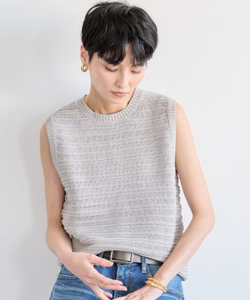 ガーター編ノースリーブニット ジル スチュアート JILL STUART ガーター編ノースリーブニット