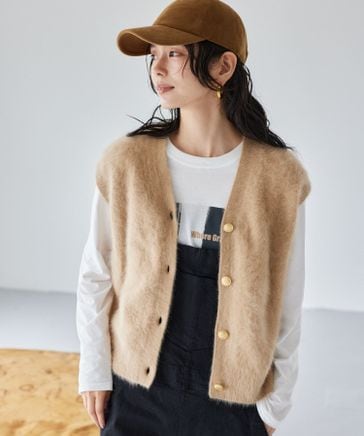 バンヤードストーム　FOXカシミヤベスト グレー　新品未使用 セール】BARNYARDSTORM / FOXカシミヤベスト（ベスト）｜BARNYARDSTORM